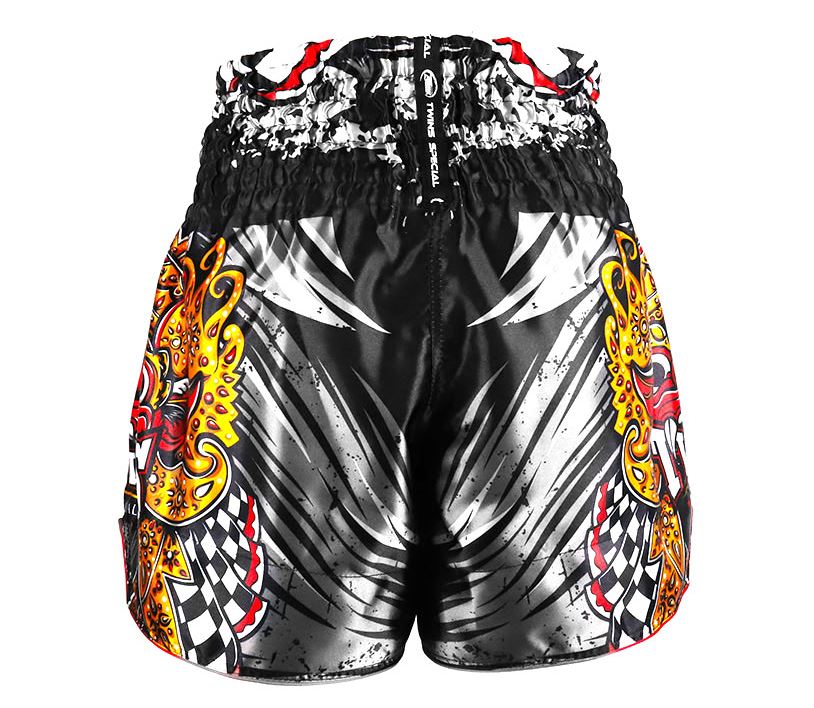 Twins Muay Thai Shorts Barong, Schwarz-Gelb