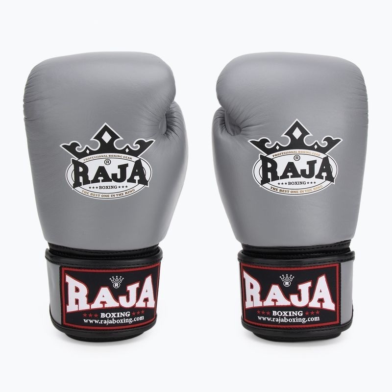Raja Boxhandschuhe Standard Leder, Grau 2