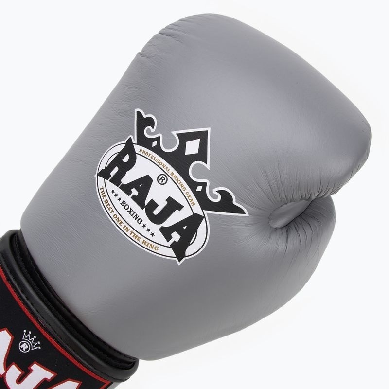 Raja Boxhandschuhe Standard Leder, Grau 5