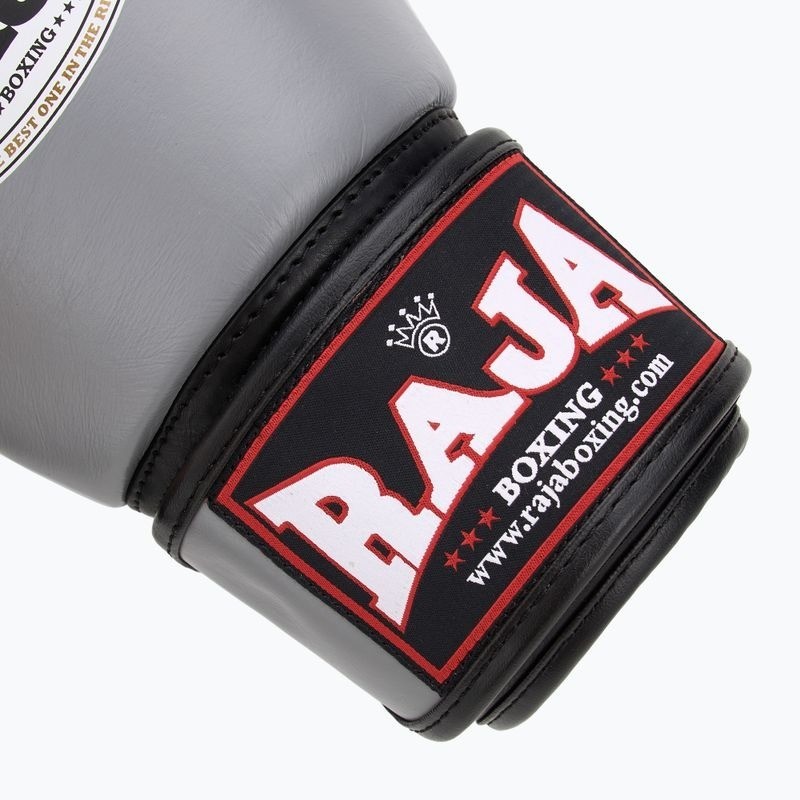 Raja Boxhandschuhe Standard Leder, Grau 6