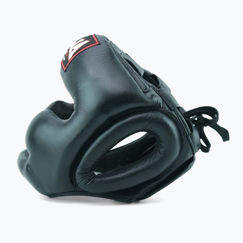 Raja Kopfschutz Leder, Schwarz 3