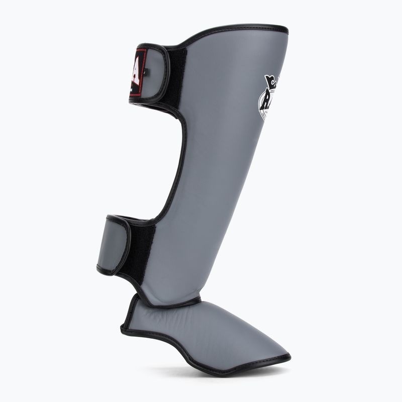 Raja Schienbeinschoner Leder, Grau 2