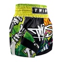 Twins Muay Thai Shorts Racing, Schwarz-Vielfarbig 2