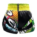 Twins Muay Thai Shorts Racing, Schwarz-Vielfarbig 3