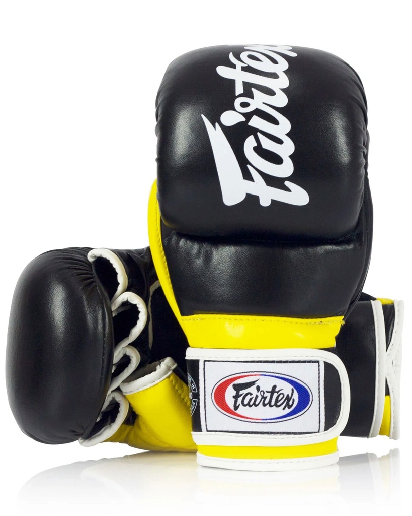 Fairtex MMA Handschuhe Super Sparring FGV18, Schwarz-Gelb 2