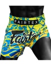 Fairtex Muay Thai Shorts BS1927, Blau-Gelb 5