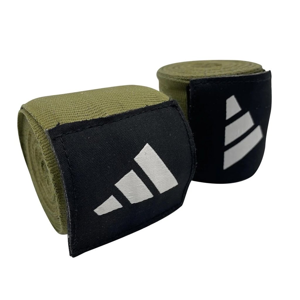 adidas Boxbandagen 4,5m Halbelastisch, Olivgrün 4