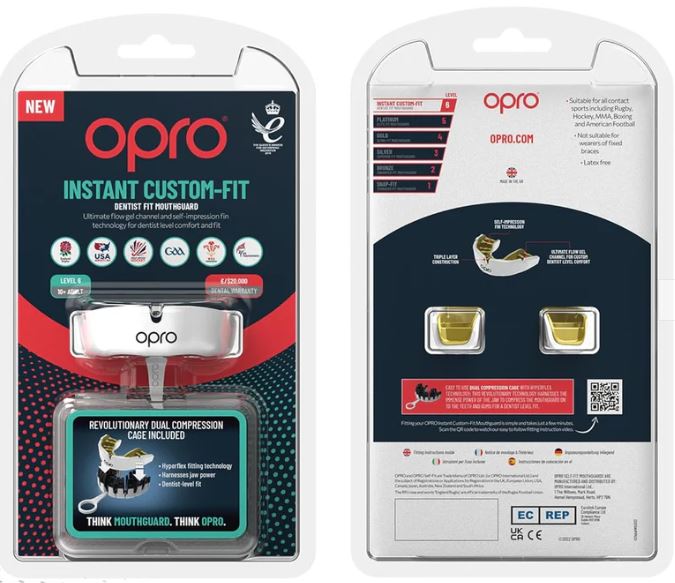 Opro x UFC Mundschutz Instant Custom-Fit, Weiß-Gold