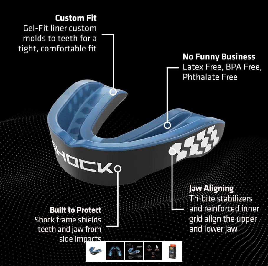 Shock Doctor Mundschutz Gel Max Power, Schwarz