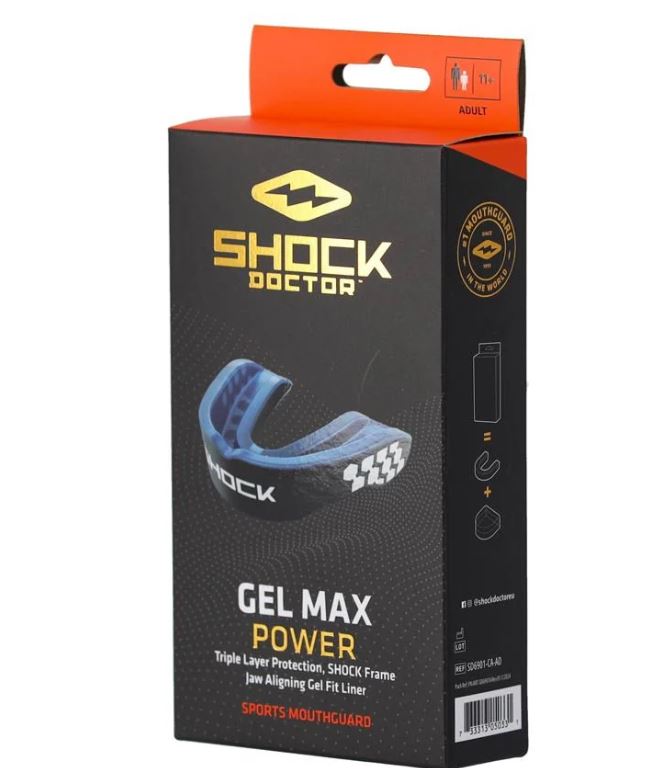 Shock Doctor Mundschutz Gel Max Power, Schwarz-Blau 4