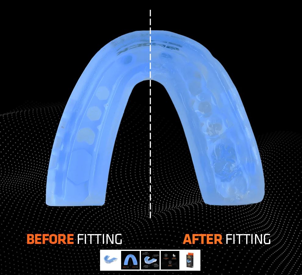 Shock Doctor Mundschutz Gel Max Power, Transparent-Blau