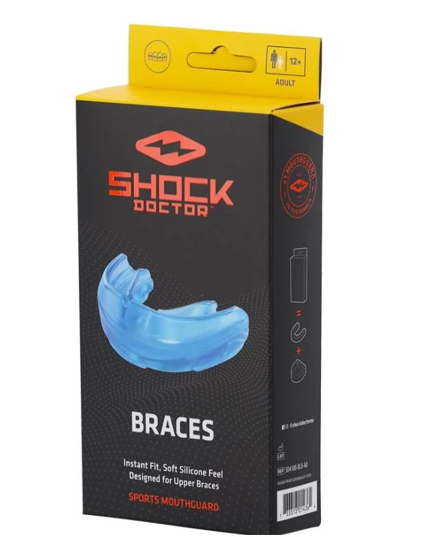 Shock Doctor Mundschutz für Zahnspangen, Blau