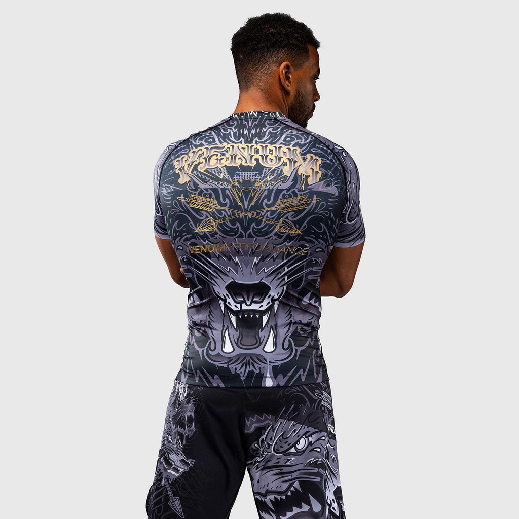 Venum Rash Guard Wolf Atak, Schwarz-Grau 4