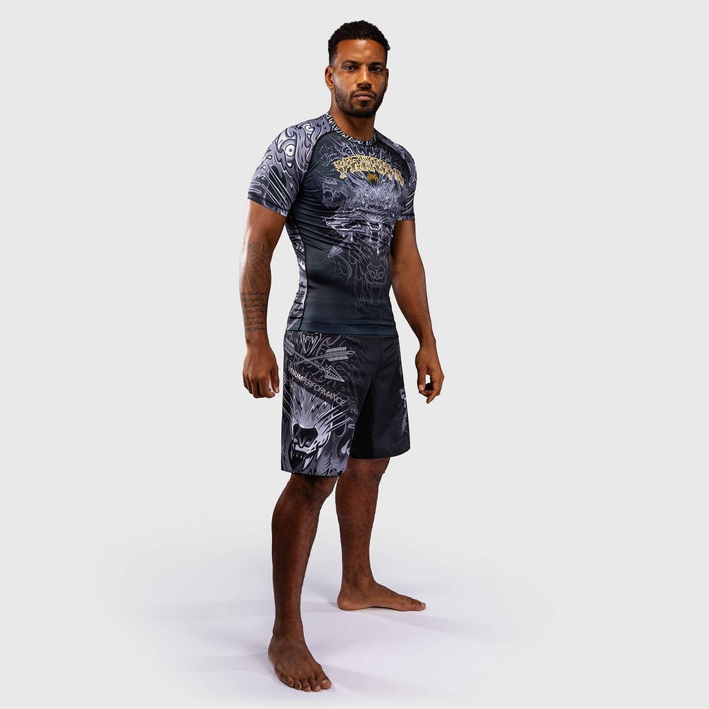 Venum Rash Guard Wolf Atak, Schwarz-Grau 7