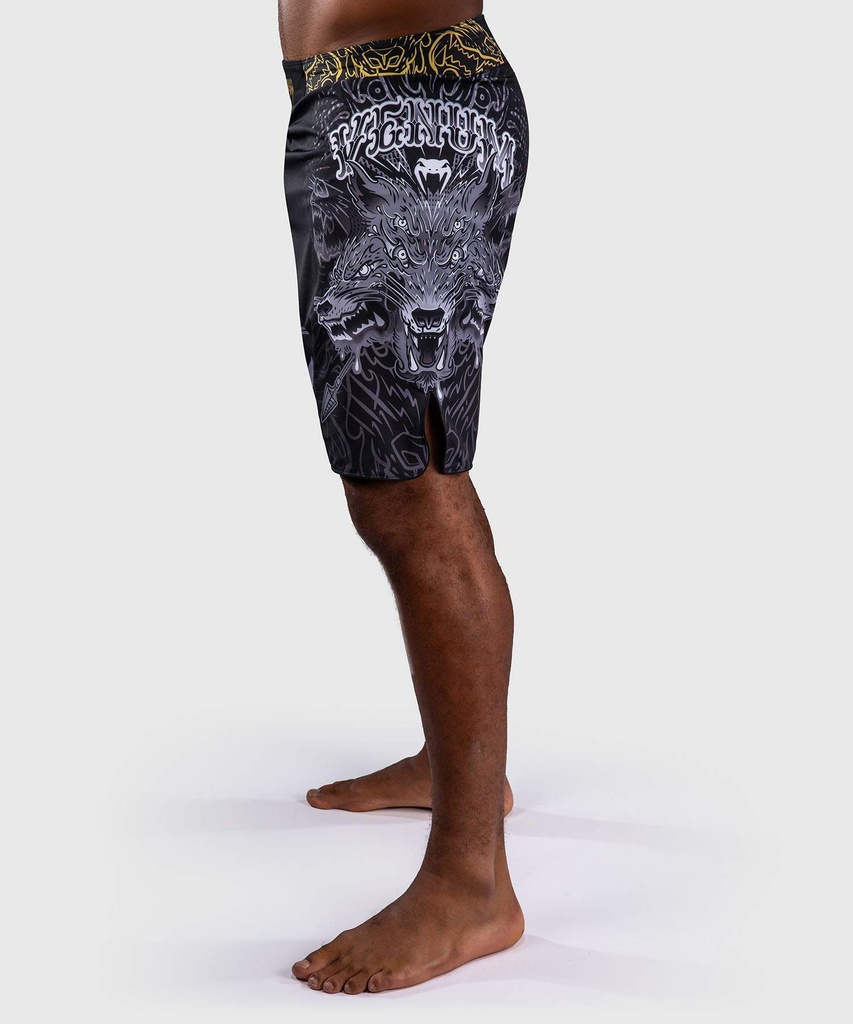 Venum Fight Shorts Wolf Atak, Schwarz-Grau 4