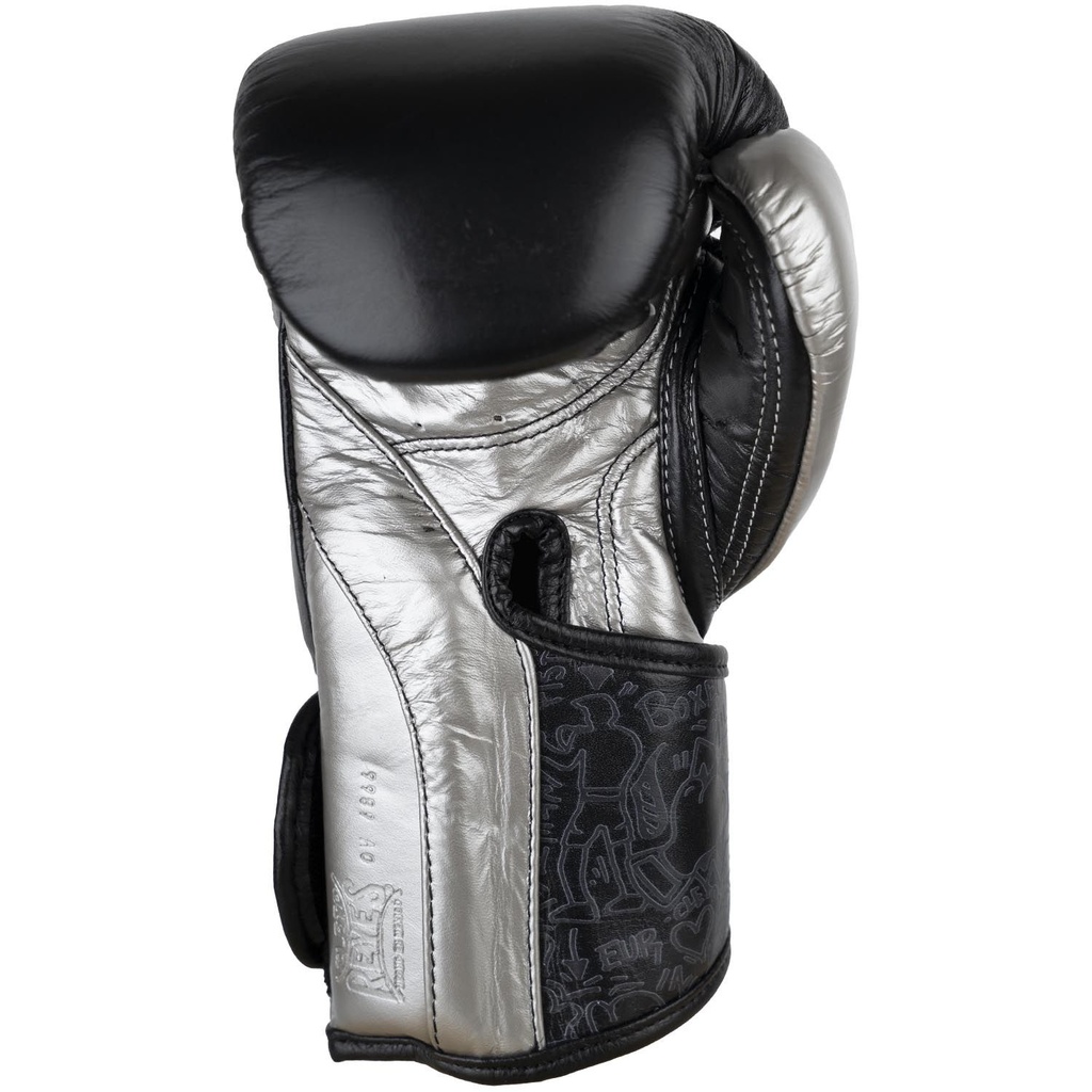 Cleto Reyes Boxhandschuhe High Precision Short Cut, Schwarz-Silber 3