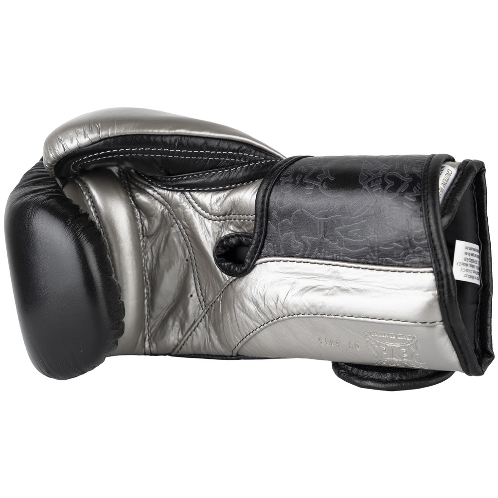 Cleto Reyes Boxhandschuhe High Precision Short Cut, Schwarz-Silber 4