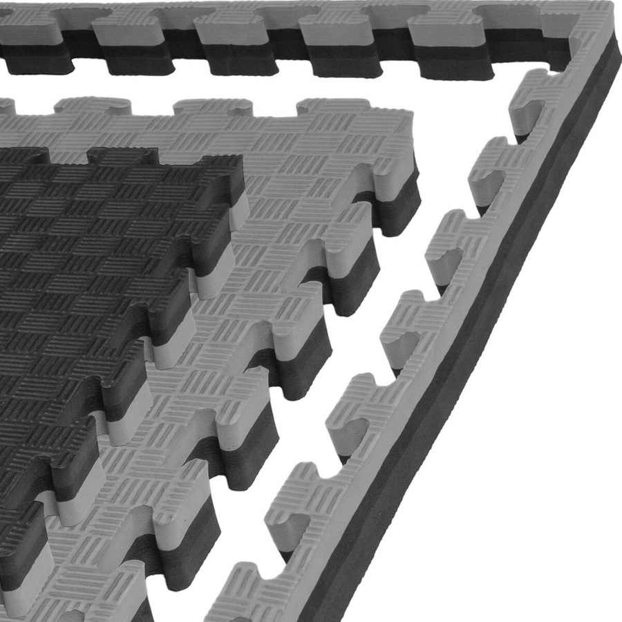 Kampfsportmatte 1mx1mx4cm, Schwarz-Grau