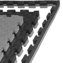 Kampfsportmatte 1mx1mx4cm, Schwarz-Grau