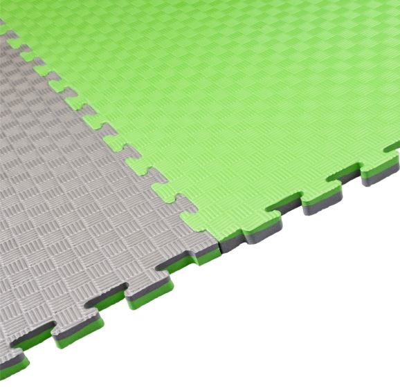 Kampfsportmatte 1mx1mx2cm, Grün-Grau