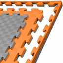 Kampfsportmatte 1mx1mx2cm, Orange-Grau