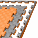 Kampfsportmatte 1mx1mx2cm, Orange-Grau