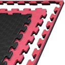 Kampfsportmatte 1mx1mx2cm, Rot-Schwarz