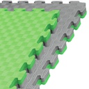 Kampfsportmatte 1mx1mx3cm, Grün-Grau