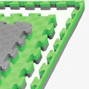 Kampfsportmatte 1mx1mx3cm, Grün-Grau