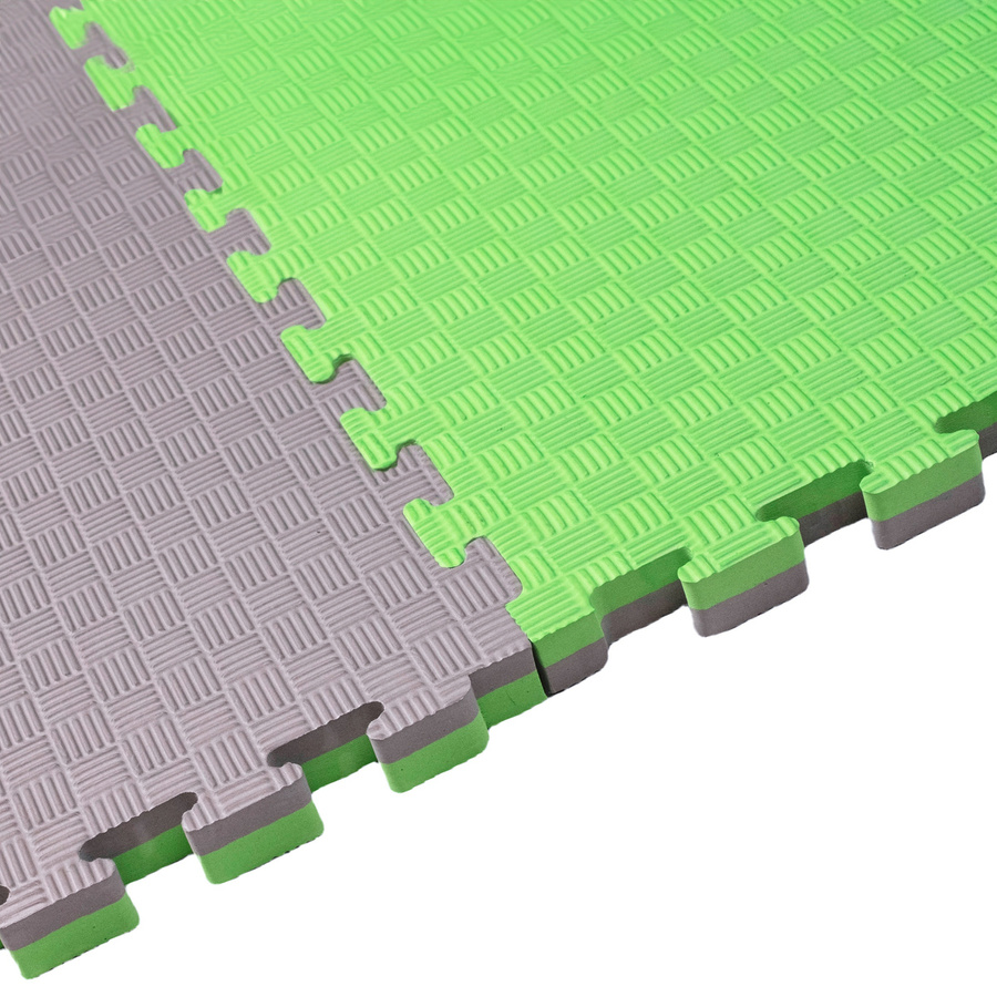 Kampfsportmatte 1mx1mx3cm, Grün-Grau