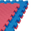 Kampfsportmatte 1mx1mx3cm, Rot-Blau