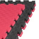Kampfsportmatte 1mx1mx3cm, Schwarz-Rot