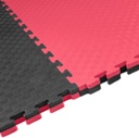 Kampfsportmatte 1mx1mx3cm, Schwarz-Rot