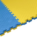 Kampfsportmatte 1mx1mx4cm, Gelb-Blau
