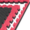 Kampfsportmatte 1mx1mx4cm, Schwarz-Rot
