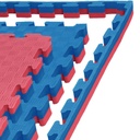 Kampfsportmatte 1mx1mx4cm, Rot-Blau