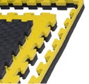 Kampfsportmatte 1mx1mx3cm, Schwarz-Gelb