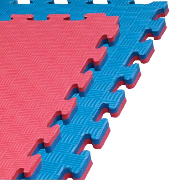 Kampfsportmatte 1mx1mx2cm, Rot-Blau