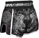8Weapons Muay Thai Shorts Carbon Sak Yant Tigers, Schwarz 2