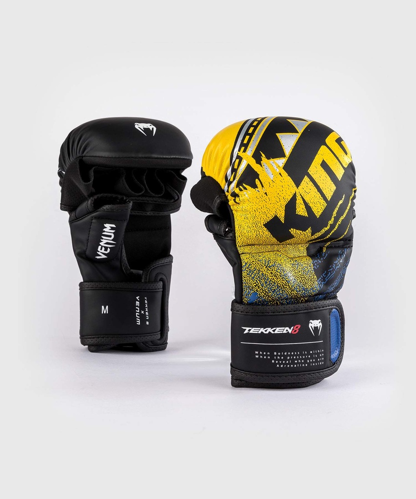 Venum MMA Handschuhe Sparring Tekken 8 King, Schwarz-Gelb 3