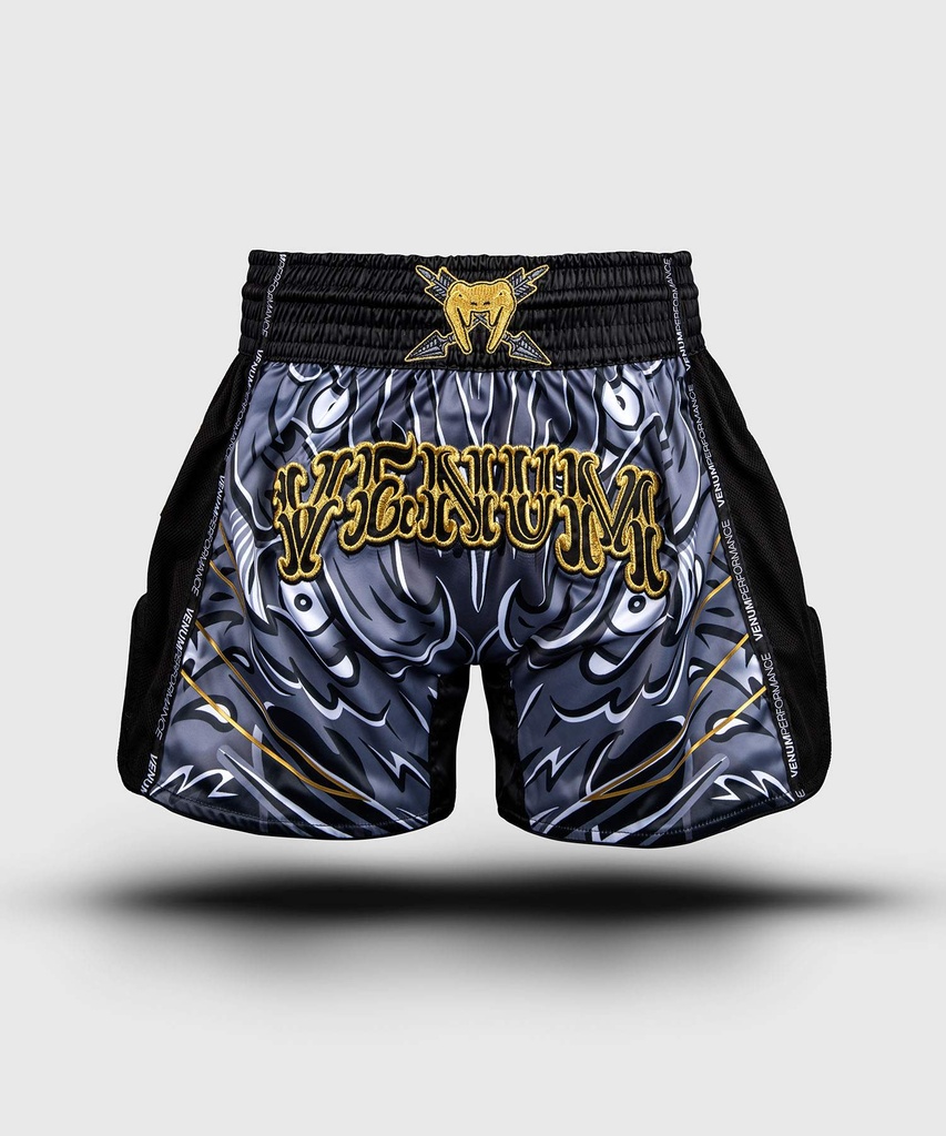 Venum Muay Thai Shorts Wolf Atak, Schwarz-Grau 2
