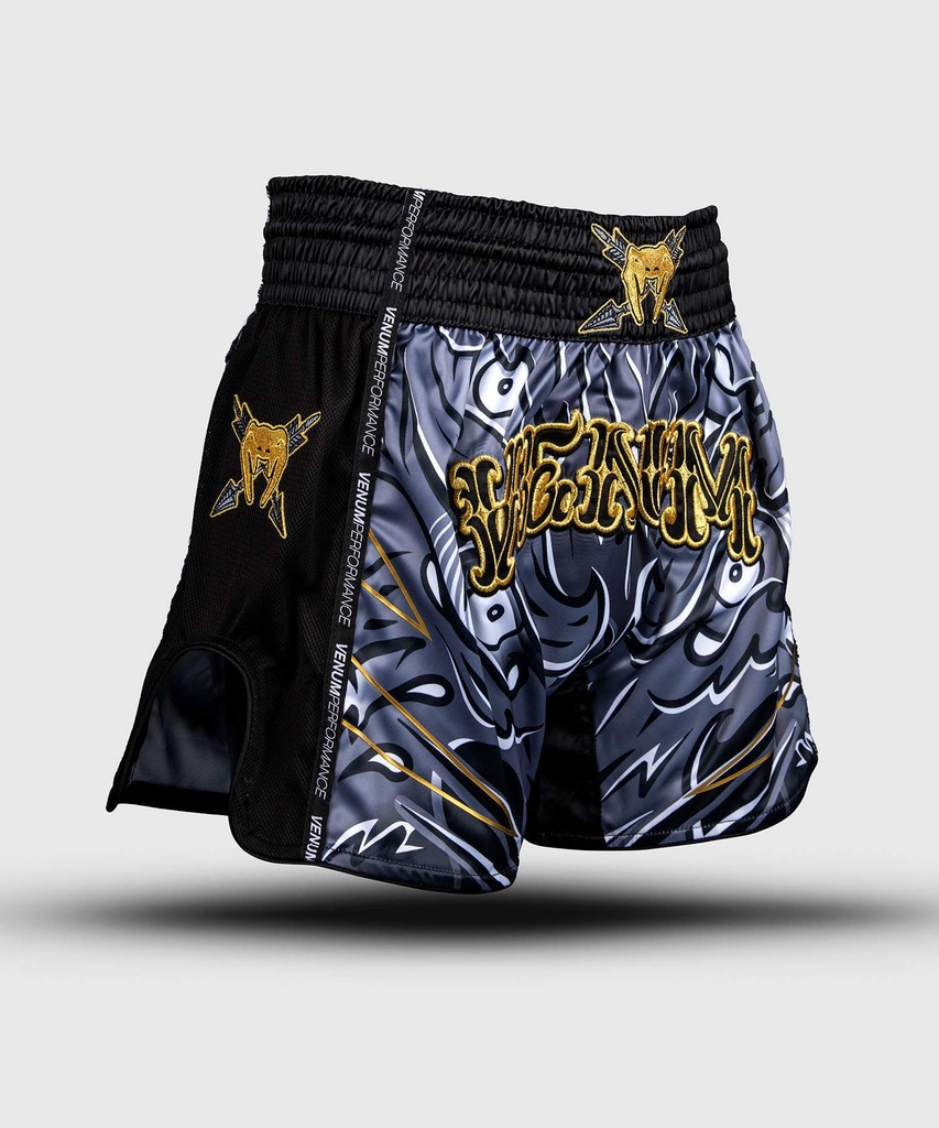 Venum Muay Thai Shorts Wolf Atak, Schwarz-Grau 4