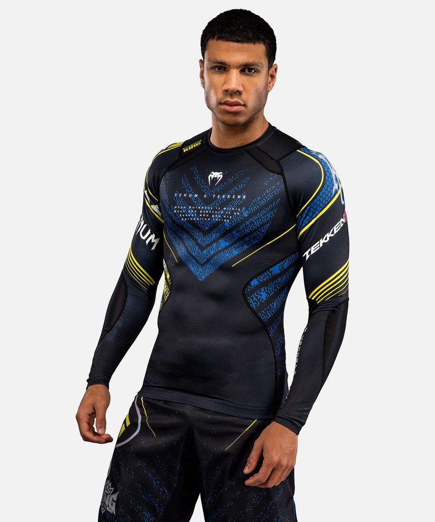Venum Rash Guard Tekken 8 King, Schwarz-Gelb 3