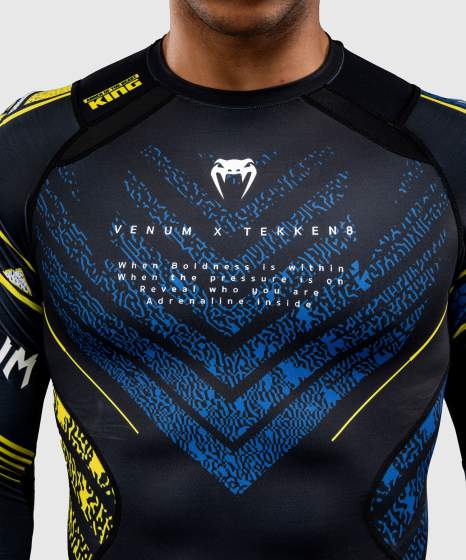 Venum Rash Guard Tekken 8 King, Schwarz-Gelb 5
