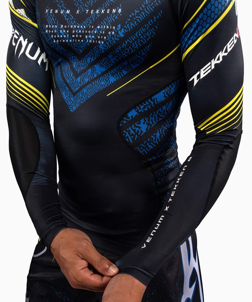 Venum Rash Guard Tekken 8 King, Schwarz-Gelb 7
