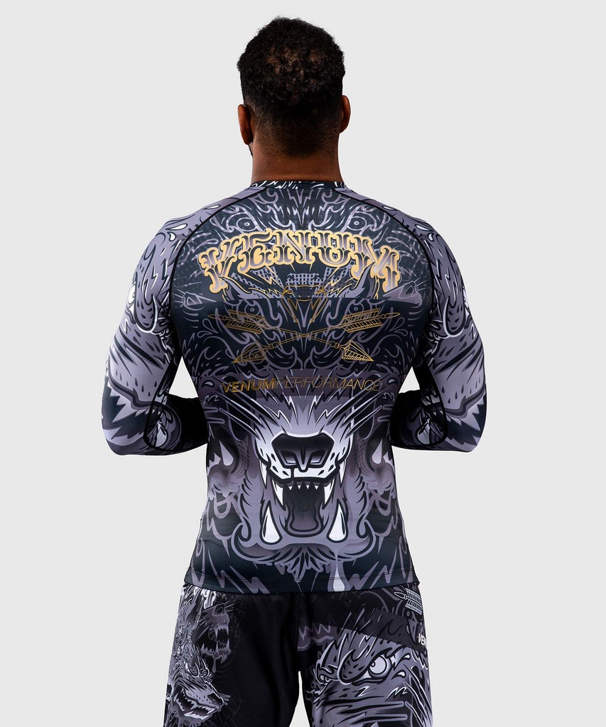 Venum Rash Guard Wolf Atak, Schwarz-Grau 5