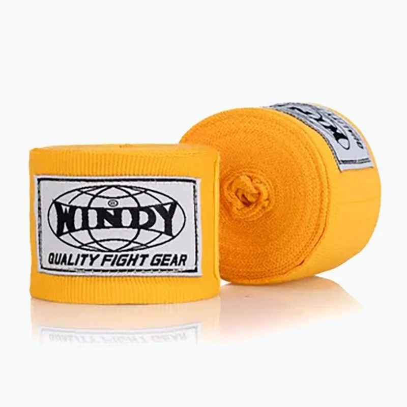 Windy Boxbandagen 4,5m Halbelastisch, Gelb 2
