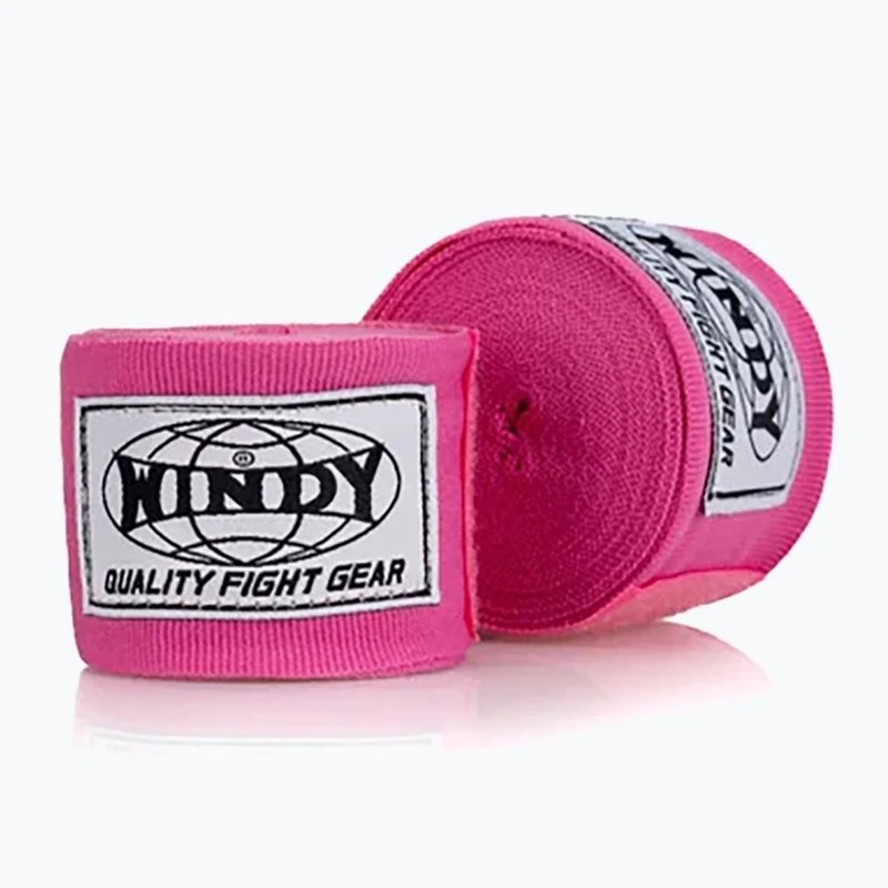 Windy Boxbandagen 4,5m Halbelastisch, Pink 2