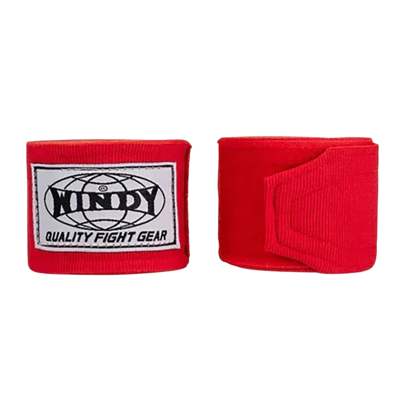 Windy Boxbandagen 4,5m Halbelastisch, Rot 3