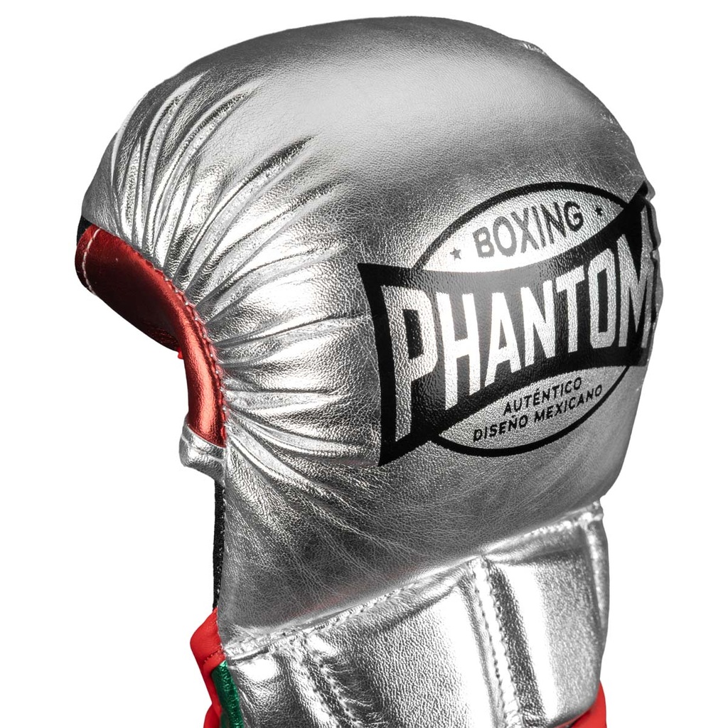 Phantom MMA Sparring Handschuhe Mexico, Silber-Grün-Rot 4
